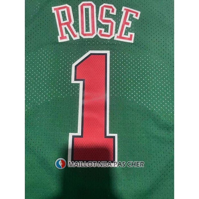 Maillot Chicago Bulls Derrick Rose NO 1 Mitchell & Ness 2008-09 Vert2